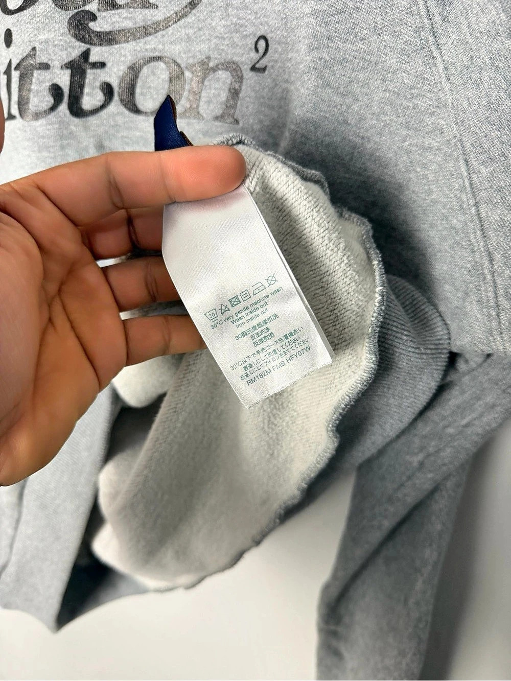Louis Vuitton x Nigo Squared LV Sweatshirt Gray Medium - Picture 8 of 10